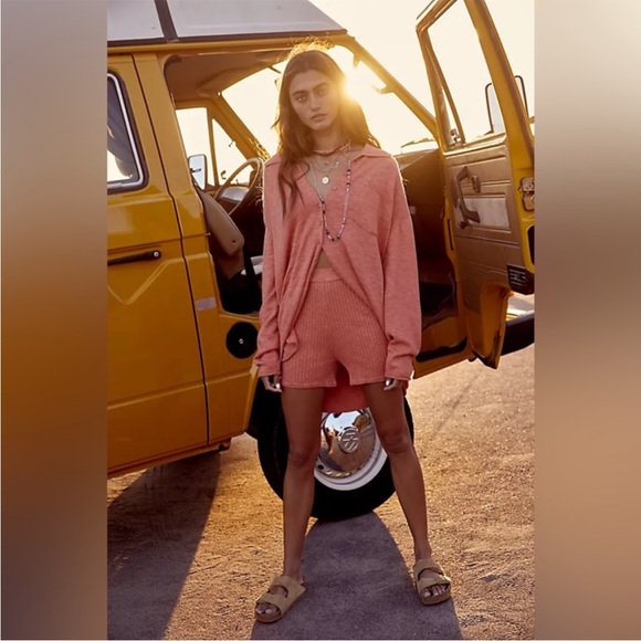 Free People Beach Zuma Sweater Set Savannah Red (Coral) Size XL - Picture 3 of 12